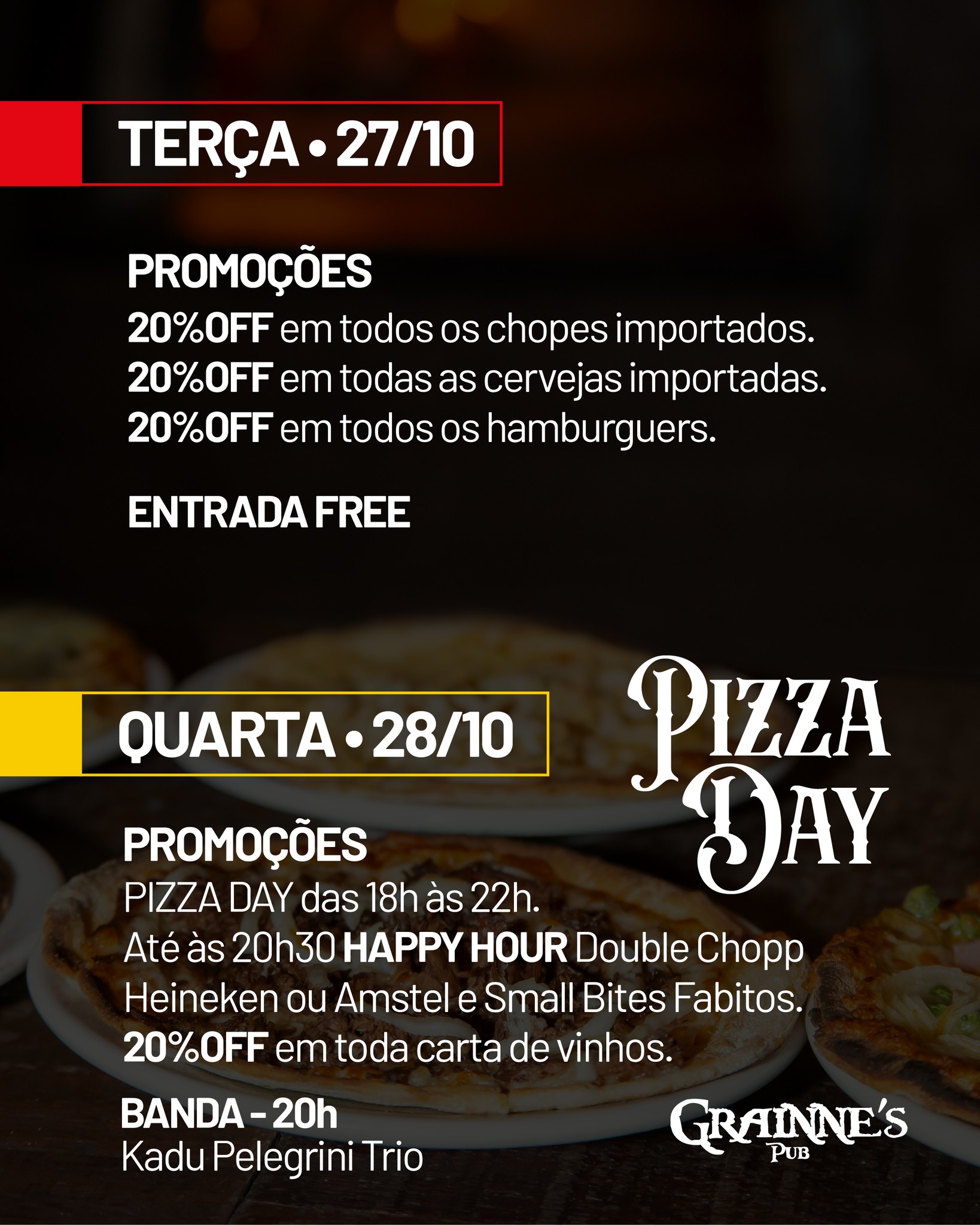 Pizza Day e Happy Hour