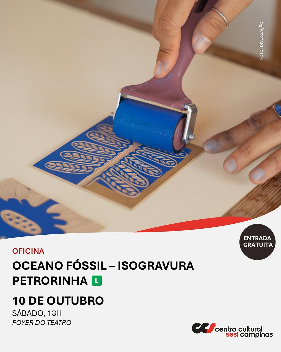 Oficina: Oceano Fóssil! - Isogravura