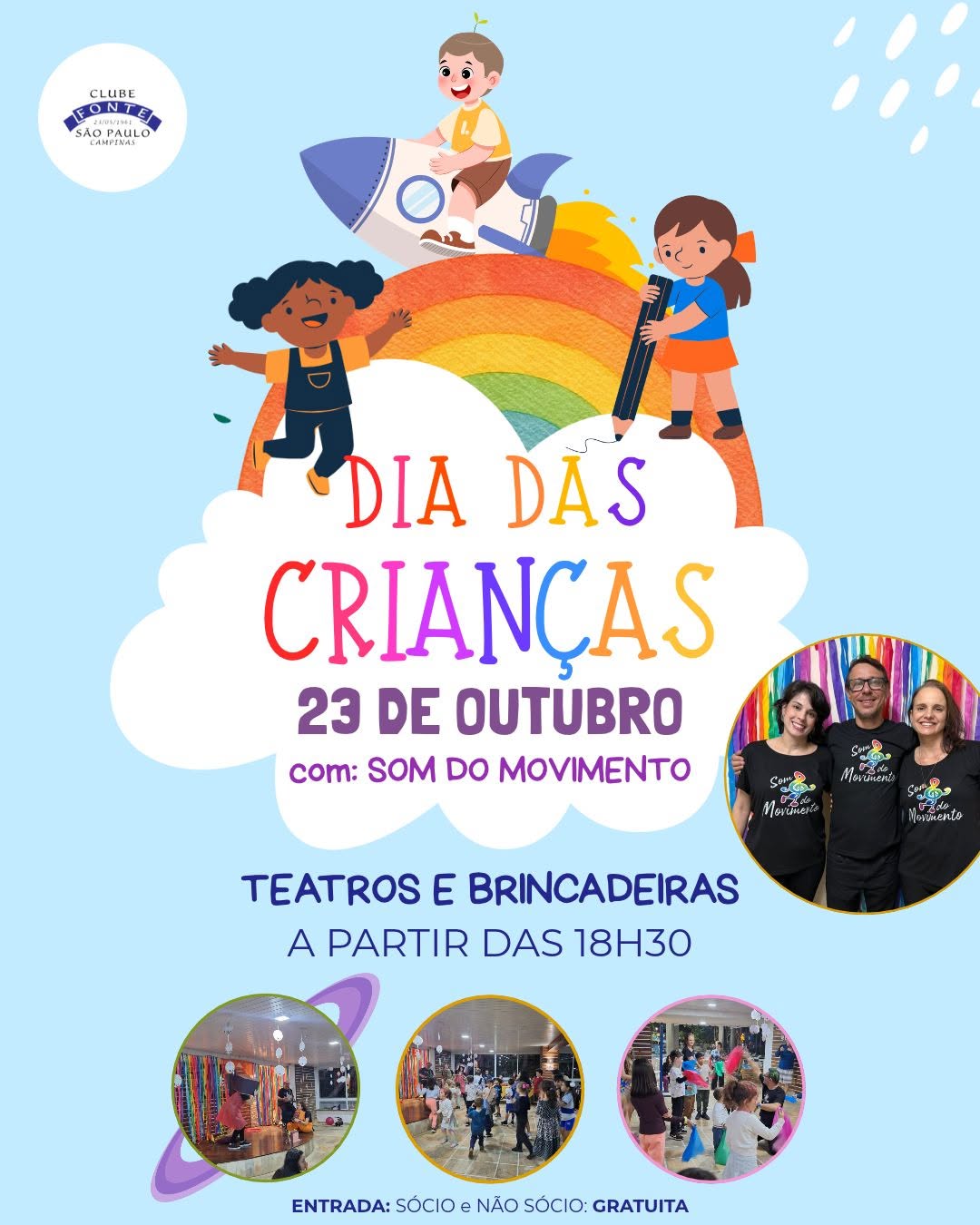 Dia das Crianças - Teatros e Brincadeiras com Som do Movimento