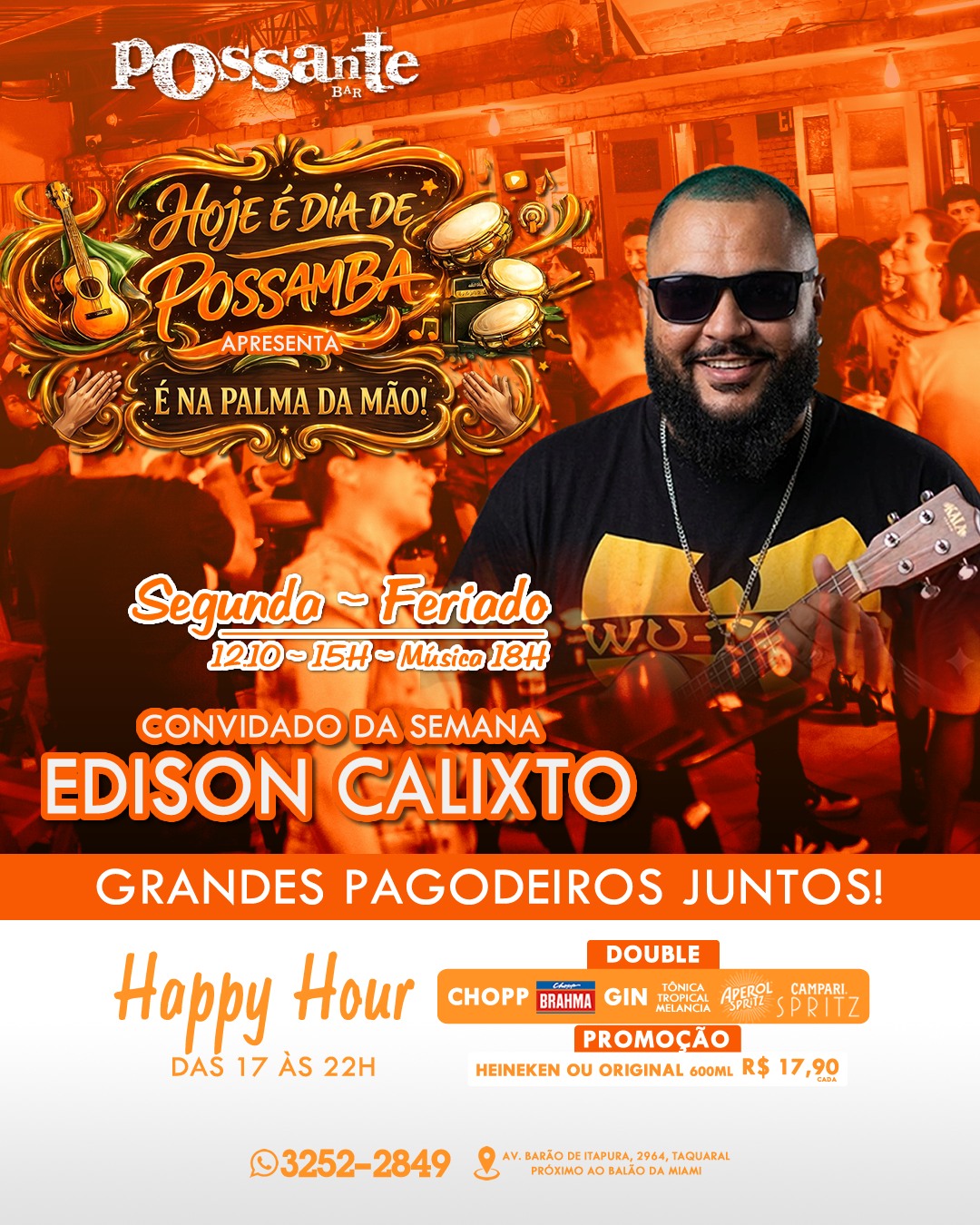 Hoje é dia de Possamba com Edison Calixto