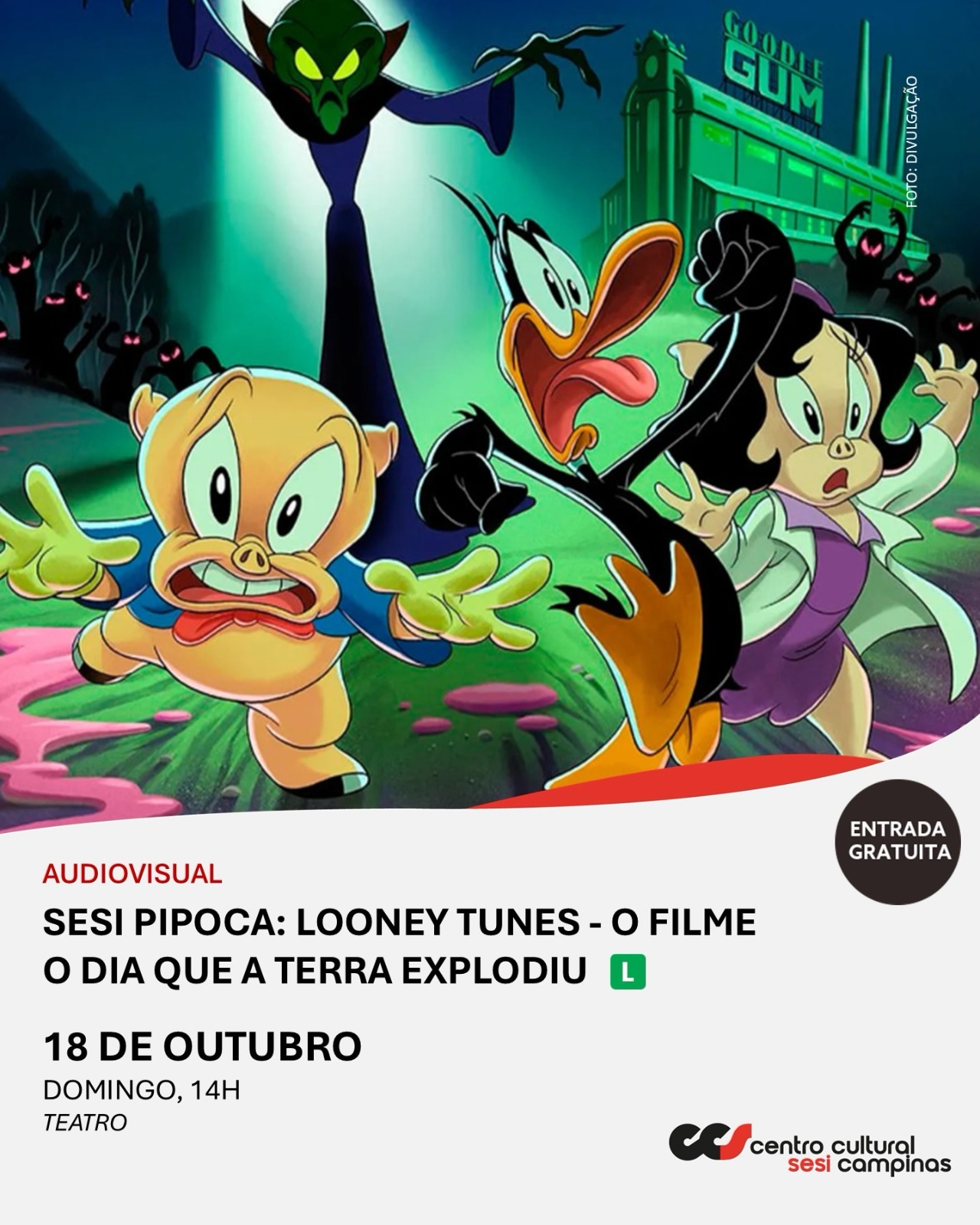 Sesi Pipoca: Looney Tunes - O Filme: O Dia em que a Terra Explodiu