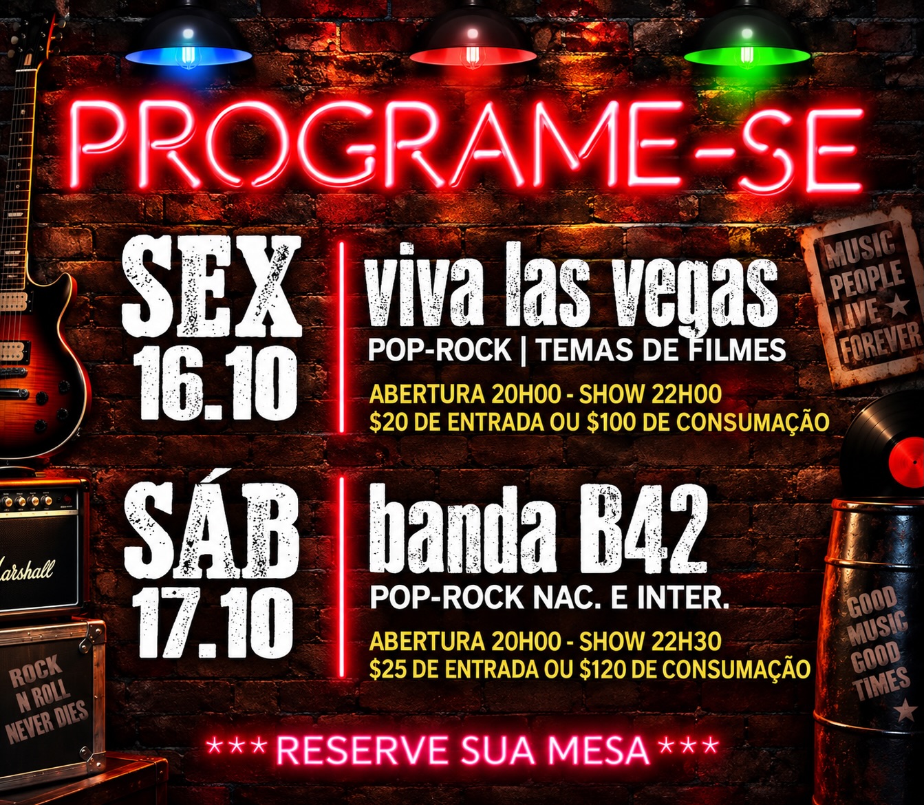 Show Banda B42 - Pop Rock Nacional e Internacional