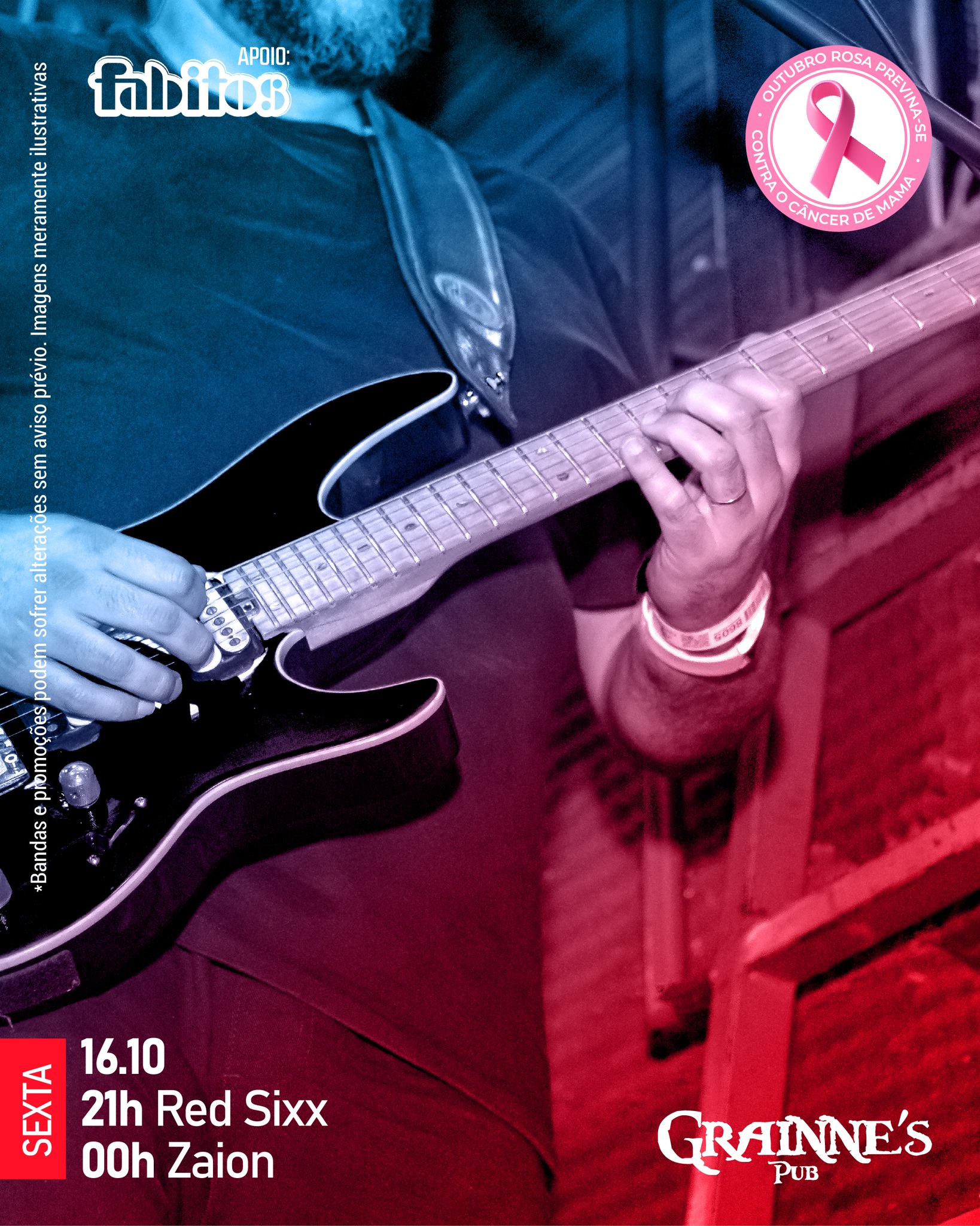Noite com Red Sixx e Zaion no Grainne's Pub