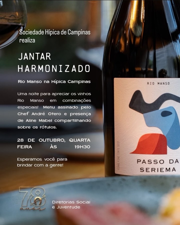Jantar Harmonizado Rio Manso na Hípica