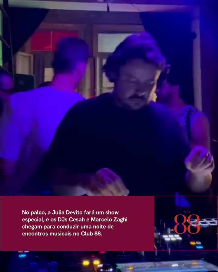 Noite de Encontros Musicais com Julia Devito e DJs