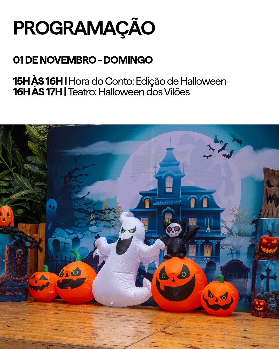 Hora do Conto e Teatro de Halloween