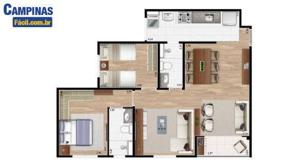Apartamento em Jardim Chapadão
, Campinas - Domani residencial Jd Chapadão - Foto 3