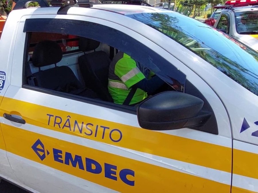 Remoção de árvore bloqueia via e muda itinerário de ônibus na rua Uruguaiana nesta quinta, dia 24