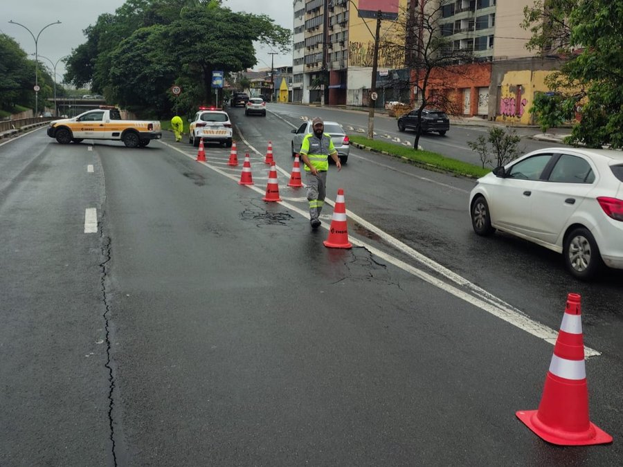 Emdec interdita Marcondes Salgado, no Bosque, em função do volume de chuvas